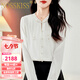 NOSSKISS奢侈高檔品牌真絲襯衫女2025春季新款氣質(zhì)新中式國風(fēng)桑蠶絲上衣 白色 XL