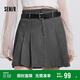 森馬（Semir）半身裙女腰帶西裝百褶裙顯瘦2025春季女團風(fēng)遮胯短裙109125120001