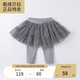 戴維貝拉（DAVE＆BELLA）【奧萊特賣(mài)】童裝春裝兒童裙女寶寶女童打底褲裙褲子 灰色 100 cm(建議身高90-100cm)