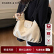 CharisKitty小c&k大容量單肩斜挎包女式2025新款托特包雙肩包節日輕奢禮物 White白色【小CK節日專(zhuān)屬禮物】