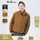 斯琴（siqin）2023冬季新品女鵝絨土黃格紋立領(lǐng)落肩加厚羽絨服  BCDS01521 土黃色 S