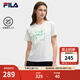 FILA 斐樂官方女子針織短袖衫2025夏新款時(shí)尚休閑舒適純棉圓領(lǐng)T恤 皓日白-WT M 165/84A/M