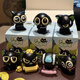 迪士尼（DISNEY）羅小黑戰紀樹(shù)脂工藝品可愛(ài)羅小黑盲盒桌面擺件收藏紀念送禮物 新款羅小黑公仔全套端盒（概率隱藏）