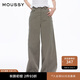 moussy【新復古回潮】 美式復古解構毛邊闊腿褲休閑褲028HAZ30-0461 160灰色 M