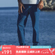 AKCLUB夏季薄款新復古回潮休閑褲男長(cháng)褲子斜紋直筒港風(fēng)AK男裝2312203 淺藍 S