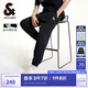 杰克·瓊斯（JACK&JONES）【七夕情人節禮物】褲子男微彈束腳褲運動(dòng)寬松衛褲休閑卡通刺繡 E40黑色 31 175