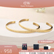 丹尼爾惠靈頓（DanielWellington）dw手鐲女 經(jīng)典系列開(kāi)口情侶手鐲 生日禮物送女友送男友 流光金一對【碼數備注】 默認