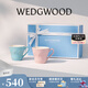 Wedgwood[11.11保價(jià)]歡愉假日馬克杯情侶對杯杯子水杯咖啡杯高顏值 歡愉假日藍粉馬克杯 2個(gè) 350ml