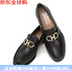 Ferragamo菲拉格慕男鞋黑色經(jīng)典皮鞋樂(lè )福鞋商務(wù)正裝鞋（金扣） 黑色 40 /6碼
