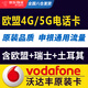 歐洲電話卡沃達(dá)豐5G西班牙德國(guó)法國(guó)希臘意大利荷蘭電話卡 15天26GB 含瑞士+土耳其