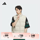adidas 530蓬輕質(zhì)籃球廓形運(yùn)動(dòng)保暖鴨絨羽絨馬甲男裝阿迪達(dá)斯官方 淡芝麻土灰 M