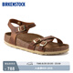 BIRKENSTOCK勃肯德國(guó)進(jìn)口女款牛皮革涂油舒適軟木Kumba系踝涼鞋 棕色窄版1021489 37