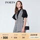 PORTS寶姿  新品商場同款女裝經(jīng)典千鳥格露背西裝馬甲SN8J011HFD049 白/黑色 S (4)
