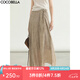 COCOBELLA新國(guó)風(fēng)古法染色半身裙25夏不規(guī)則綁帶長(zhǎng)裙HS3031 奶茶 L