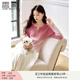香影粉色漸變針織衫上衣女2025秋裝新款草莓腮紅套頭假開衫m(xù)iu系 粉紅 【春秋款】 N851063 M
