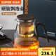 蘇泊爾（SUPOR）泡茶壺2025新款家用高檔玻璃壺單壺茶水分離磁吸飄逸杯茶具 單壺880ml