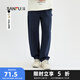 三福2025夏季男士貼標(biāo)直筒休閑褲 休閑寬松橡筋腰長褲498533 藏青 30