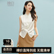 晚白【斷碼清倉(cāng)】醋纖花邊領(lǐng)襯衫女上衣 米黃色 M