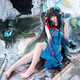 萬(wàn)華皇明日方舟cos小青龍夕cos服染塵煙cosplay旗袍c服二次元游戲周邊 假發(fā)+發(fā)網(wǎng) XL