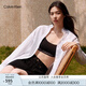 Calvin KleinJeans春秋女士純棉商務(wù)休閑通勤布標(biāo)ck寬松職場白色襯衫J224436 YAF-月光白 XS