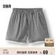 森馬（Semir）休閑褲女寬松松緊腰溫柔2025夏季甜美風(fēng)蕾絲花邊短褲109325125002