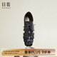 日著(zhù)原創(chuàng  )設計女鞋夏季新款時(shí)尚簡(jiǎn)約氣質(zhì)編織鏤空真皮涼拖鞋 尋黑 36