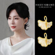 伊黛兒和田玉925銀三生有幸耳釘女耳環(huán)2025年新款耳飾生日禮物送女友 E3689和田玉小幸運銀耳釘一對