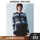 UR2024冬季新款女裝學(xué)院風(fēng)費(fèi)爾島幾何提花針織開衫UYU940058