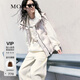 MO&Co.羽絨服馬甲輕暖泡芙型設計感寬松高領(lǐng)中性白色黑色摩安珂 奶白色-第2批 S 160
