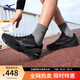 美津濃（MIZUNO）25新款春夏緩震回彈跑步競速訓(xùn)練鞋運動鞋 WAVE RC 01/黑色/銀色/深綠色 39 (250mm)