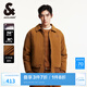 杰克·瓊斯（JACK&JONES）男裝衣服秋冬新款寬松燈芯絨夾克保暖外套短款羽絨服男可拆卸毛領(lǐng) F09 橡膠棕 M 175