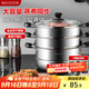 美廚（maxcook）三層蒸鍋 26cm不銹鋼蒸鍋加厚復(fù)底蒸煮兩用 電磁爐燃?xì)馔ㄓ? title=