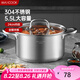 美廚（maxcook）湯鍋 304不銹鋼湯鍋湯煲24cm 加厚復(fù)合底 電磁爐通用MCT8244