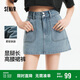 森馬（Semir）牛仔褲女顯腿長(zhǎng)短褲潮酷夏2025防走光高腰裙褲小個(gè)子109325122004