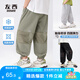 左西男童防蚊褲夏季2025新款涼感輕薄透氣褲子兒童運(yùn)動(dòng)褲 軍綠色 150