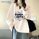 真維斯（JEANSWEST）麻灰色翻領(lǐng)polo衛衣女士春秋2025新款學(xué)院風(fēng)寬松小個(gè)子薄款上衣服
