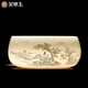 金鑲玉茶洗 陶瓷大號(hào)茶洗功夫茶具建水洗茶碗洗杯家用茶具配件 山間隱居