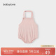 babylove【清倉(cāng)】嬰兒肚兜包屁衣夏季薄款莫代爾棉三角哈衣吊帶爬服夏裝