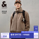 杰克·瓊斯（JACK&JONES）男裝秋季寬松搖粒絨立領(lǐng)夾克加厚外套男款毛絨棉服棉衣224409035 栗褐色E10 常規(guī) 栗褐色E10 M 175