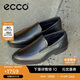 愛步（ECCO）樂福鞋男 舒適簡約輕盈一腳蹬休閑皮鞋男 里斯622144 黑色41