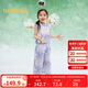 巴拉巴拉童裝兒童短袖套裝女童2025夏裝兩件套國風(fēng)長褲新中式208225119017