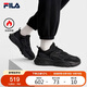 FILA 斐樂官方火星2加絨復(fù)古跑步鞋女鞋2025春黑色老爹鞋