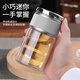 繁簡(jiǎn)茶水分離杯玻璃杯水杯茶杯男女士泡茶杯子企業(yè)團(tuán)購定制刻字LOGO 槍灰色+杯套杯刷200ml