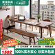 果漫實木大書桌白蠟木工作臺現(xiàn)代簡約家用餐桌學習長桌原木辦公電腦桌 進口松木：180*80*75厚度5cm