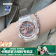卡西歐（CASIO）女表GSHOCK獨角獸可愛粉色玫瑰金送女友時尚防水學生運動電子手表 GMA-S110SR-7APR夏日冰白