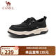 駱駝（CAMEL）閃穿一腳蹬冰絲涼感輕便百搭休閑布鞋 G15S136025 黑色 41 
