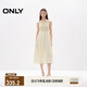 ONLY夏季時尚清涼感高腰無袖中長款連衣裙女|124207080 A06 急流白色 L (170) 88A