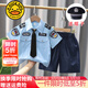 G.DUCKKIDS小黃鴨兒童演出服男童套裝夏季cos警官警察衣服機長(cháng)表演服春秋裝 短袖警察套裝+帽子 100 建議2~3歲【 90-100cm】cm