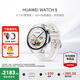 華為（HUAWEI）手表WATCH 5【咨詢(xún)享優(yōu)惠】智能運動(dòng)健康eSIM獨立通話(huà)血氧呼吸體溫監測風(fēng)險評估男女士朋友4Pro 42mm金星白丨白色素皮復合表帶【皮表帶+貼膜】