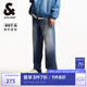 杰克·瓊斯（JACK&JONES）男裝秋季907寬松牛仔褲男潮流漆點(diǎn)闊腿休閑牛仔褲高街褲子顯腿長(zhǎng) 中牛仔藍(lán)E42 常規(guī) 中牛仔藍(lán)E42 30 170 W30/L30